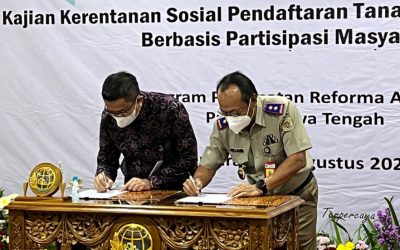 TEKEN KERJASAMA, BPN JATENG BERSAMA FT UNDIP PETAKAN KERENTANAN SOSIAL PTSL